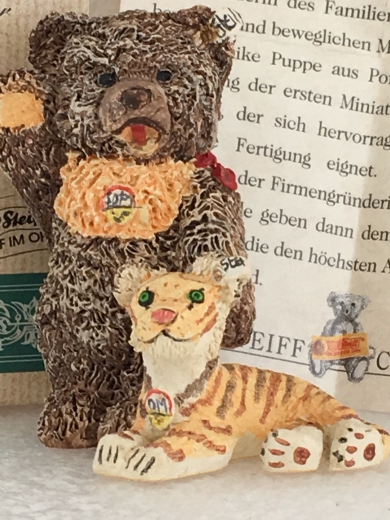 Ceramik-Miniatur Zotty und Tiger