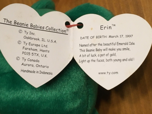 Ty Beanie Baby Collection, Bear  „Erin“  (1997)