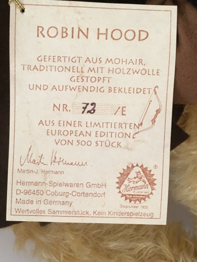 Teddybär „ROBIN HOOD“