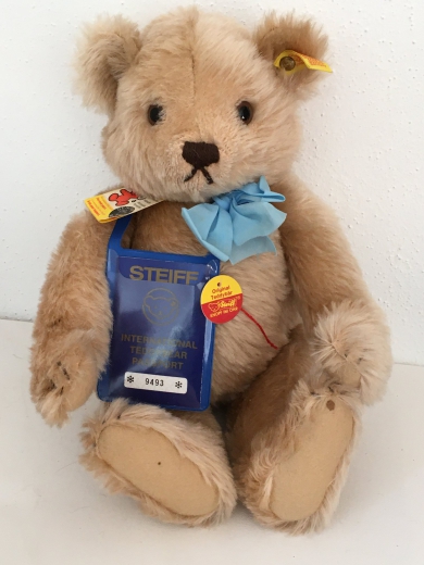 Teddy from Steiff with Passport