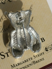 Steiff Club pin, silver brooch