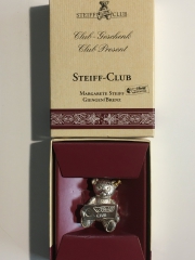Steiff Club Anstecknadel, silberne Brosche
