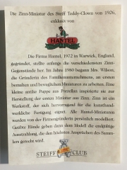 Steiff Club Zinn-Miniatur - Teddy Clown 1926