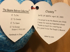 Ty Beanie Baby Collection, Bear  „Classy“ (2001)