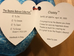 Ty Beanie Baby Collection, Bear „Classy“ (2001)