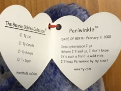 Ty Beanie Baby Collection, Bear „Periwinkle“
