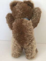 Antique teddy bear with light blue bow (29 cm)