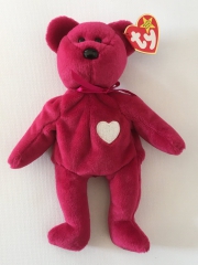 Ty Beanie Baby Collection, Bear „Valentina“ (1999) -Tag date error shows 1998-