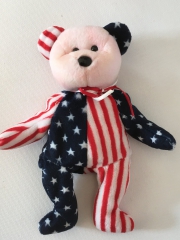 Ty Beanie Baby Collection, Bear „Spangle“ (1999 - rosa Kopf)