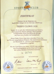 Teddy Clown von Steiff (Jahresbär 1992/93)