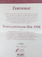Club-Edition 1998, School beginner bear, EAN 420139